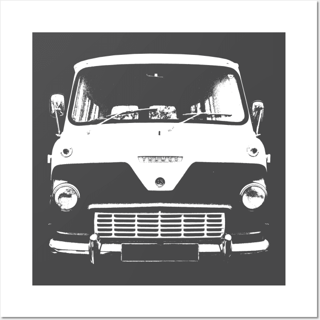 Thames 400E classic 1960s van white Wall Art by soitwouldseem